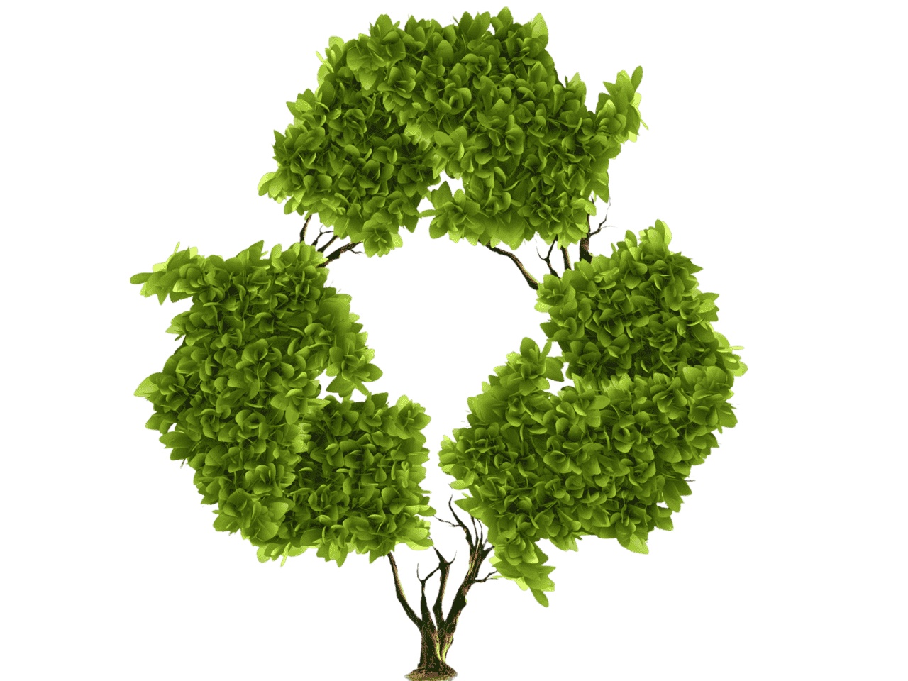 Eco-friendly recycling tree